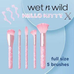 *⚡️🆕📦*BNIB* WET N WILD x HELLO KITTY | 5-Piece Makeup Brush Set